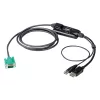 ATEN CV190 DisplayPort konsolės keitiklis, 1,8 m, USB, DisplayPort, juoda, USB A tipas + DisplayPort, SPHD-15