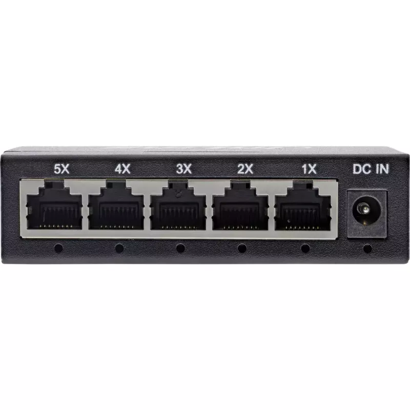 InLine Gigabit tinklo jungiklis 5 prievadų, 1 Gb/s, stalinis, metalinis korpusas, be ventiliatoriaus