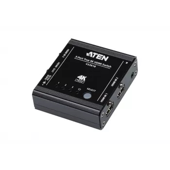 ATEN VS381B 3 prievadų True 4K HDMI jungiklis, metalinis, juodas