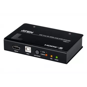 AV KVM prailgintuvas ATEN CE801 – USB True 4K HDMI per Cat6 (4K @ 70 m / FHD @ 100 m), HDMI ir USB Type-A, juodas