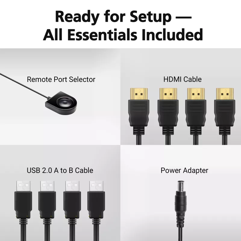 ATEN CS784H 4 prievadų USB 4K HDMI KVMP jungiklis klaviatūrai, pelei, vaizdui