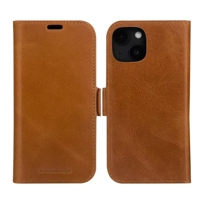 Folio dėklas dbramante1928 Lynge iPhone 15 Tan Monochromatic Brown