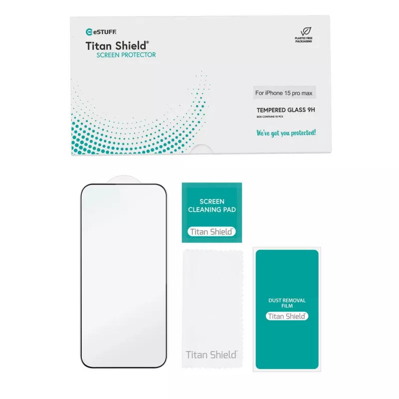 Apsauginis stiklas eSTUFF ES501416-10BULK iPhone 15 Pro Max skaidrus