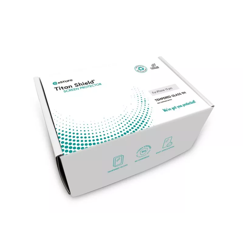 eSTUFF ES501406-50BULK apsauginis stiklas iPhone 15 Pro skaidrus