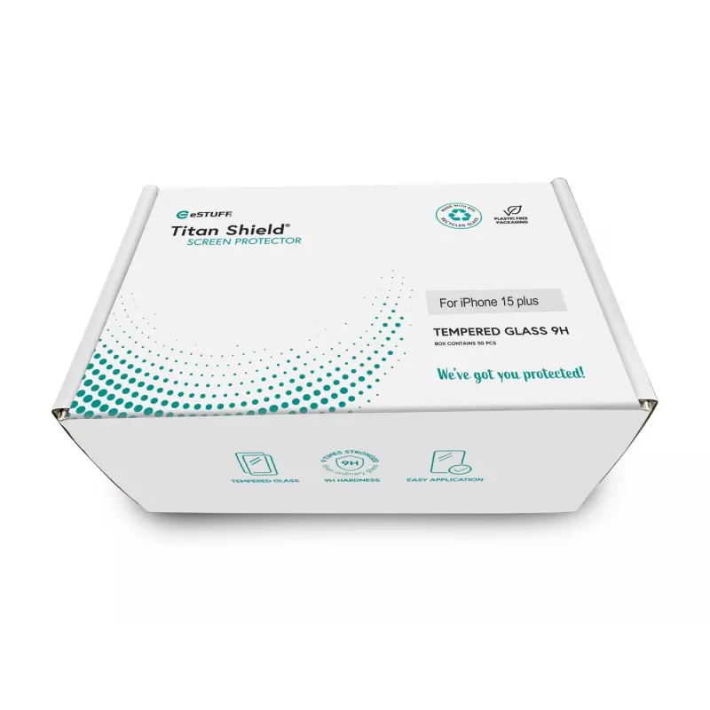 eSTUFF ES501411-50BULK apsauginis stiklas Apple iPhone 15 Plus skaidrus 1 vnt.