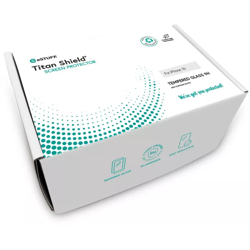 eSTUFF ES501433-50BULK mobiliojo telefono ekrano apsauginis stiklas Titan Shield® (50 vnt. pakuotė)