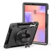 eSTUFF OHIO Defender dėklas, skirtas Samsung Galaxy Tab S10 Lite/S10 FE/S9 FE/S9, juodas (ES68105002-BULK)