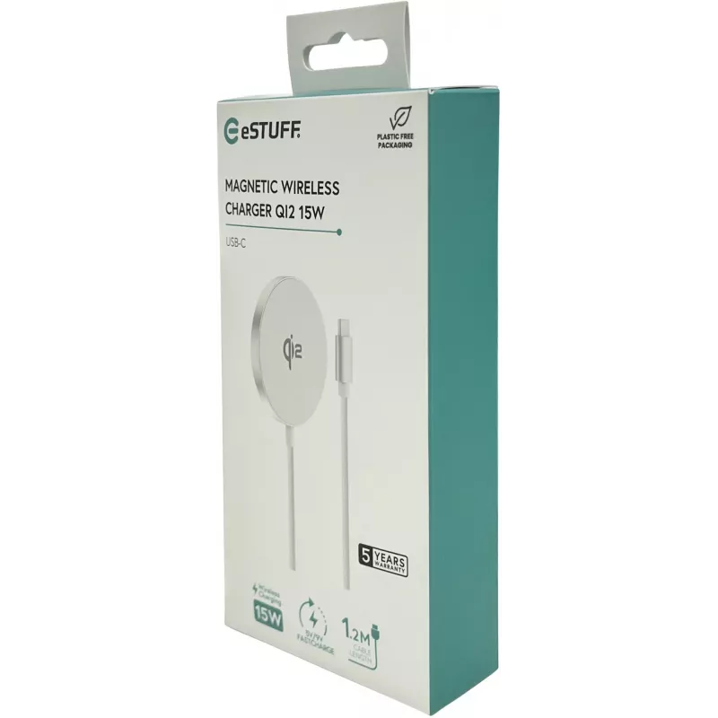 Belaidis magnetinis įkroviklis eSTUFF ES638300, kabelio ilgis 1,2 m, 15 W