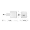 Sieninis įkroviklis dbramante1928 re-charge EU 18W USB-A Baltas