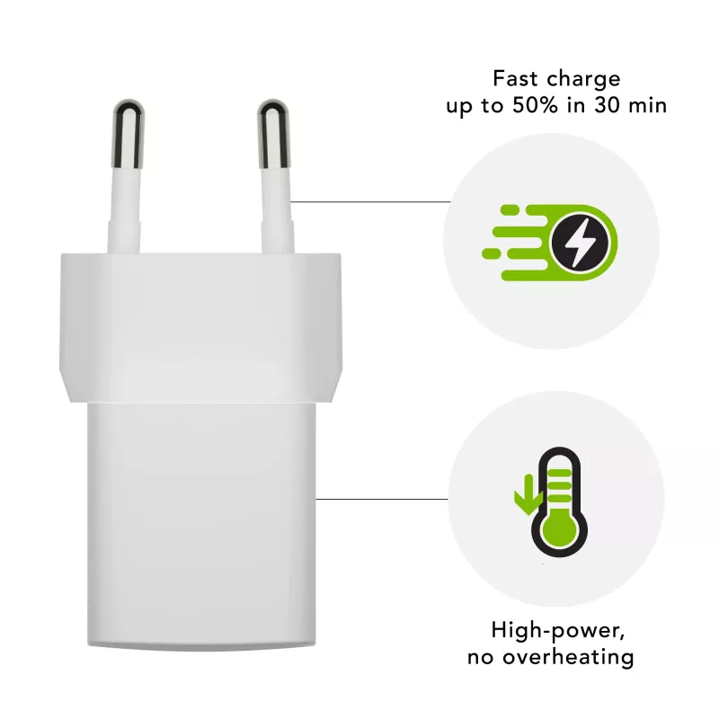 dbramante1928 re-charge Pro - Sieninis USB-C 25W įkroviklis, baltas