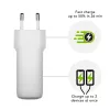 Įkroviklis d bramante re-charge Pro EU – vidaus AC 110–240 V, USB‑C 65 W + USB‑A 18 W, baltas
