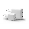 Įkroviklis d bramante re-charge Pro EU – vidaus AC 110–240 V, USB‑C 65 W + USB‑A 18 W, baltas