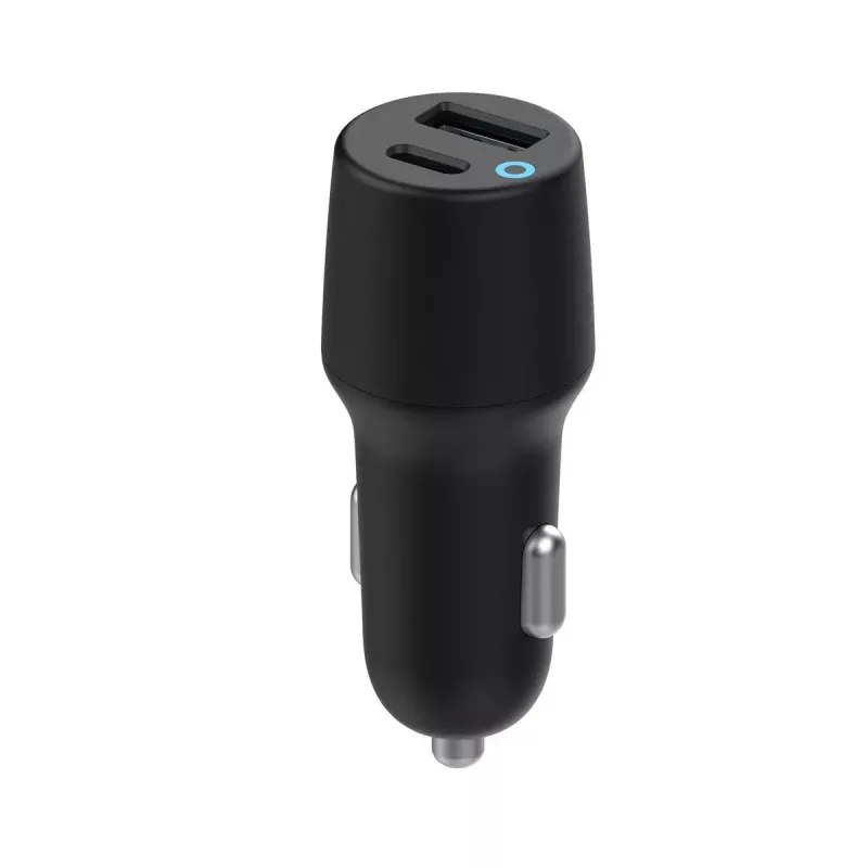 Automobilinis greitasis įkroviklis eSTUFF ES631031 38 W, USB-C PD + USB-A, juodas anglies pluošto apdaila
