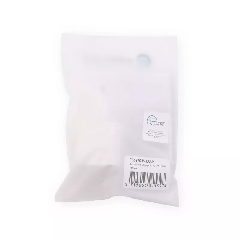 eSTUFF ES637045-BULK mobiliojo įrenginio greitasis kroviklis 45 W USB-C baltas