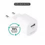 eSTUFF ES637001-BULK sieninis įkroviklis išmaniesiems telefonams ir planšetėms, baltas, AC 100–240V, USB-A + USB-C, 5V
