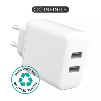 Vidinis įkroviklis eSTUFF ES637005 Smartphone White 2 USB prievadai 5V