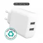 Vidinis įkroviklis eSTUFF ES637005 Smartphone White 2 USB prievadai 5V