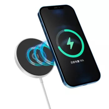 eSTUFF ES638100 belaidis įkroviklis išmaniesiems telefonams, aliuminis, 15 W, greitasis įkrovimas, Qi/MagSafe