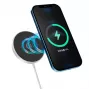 eSTUFF ES638100 belaidis įkroviklis išmaniesiems telefonams, aliuminis, 15 W, greitasis įkrovimas, Qi/MagSafe