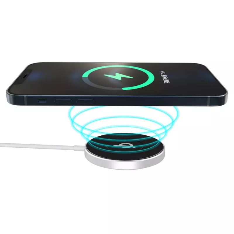 eSTUFF ES638100 belaidis įkroviklis išmaniesiems telefonams, aliuminis, 15 W, greitasis įkrovimas, Qi/MagSafe