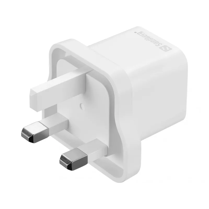 USB-C įkroviklis SANDBERG 441-64 20W UK kištukas – greitas USB Power Delivery įkrovimas