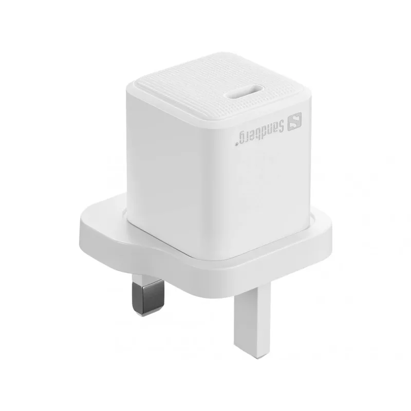USB-C įkroviklis SANDBERG 441-64 20W UK kištukas – greitas USB Power Delivery įkrovimas