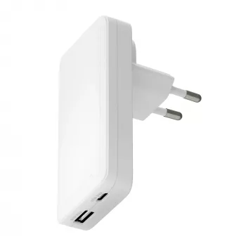 dbramante1928 Pro - EU/US plonas įkroviklis - USB-C 65W+USB-A 30W - balta