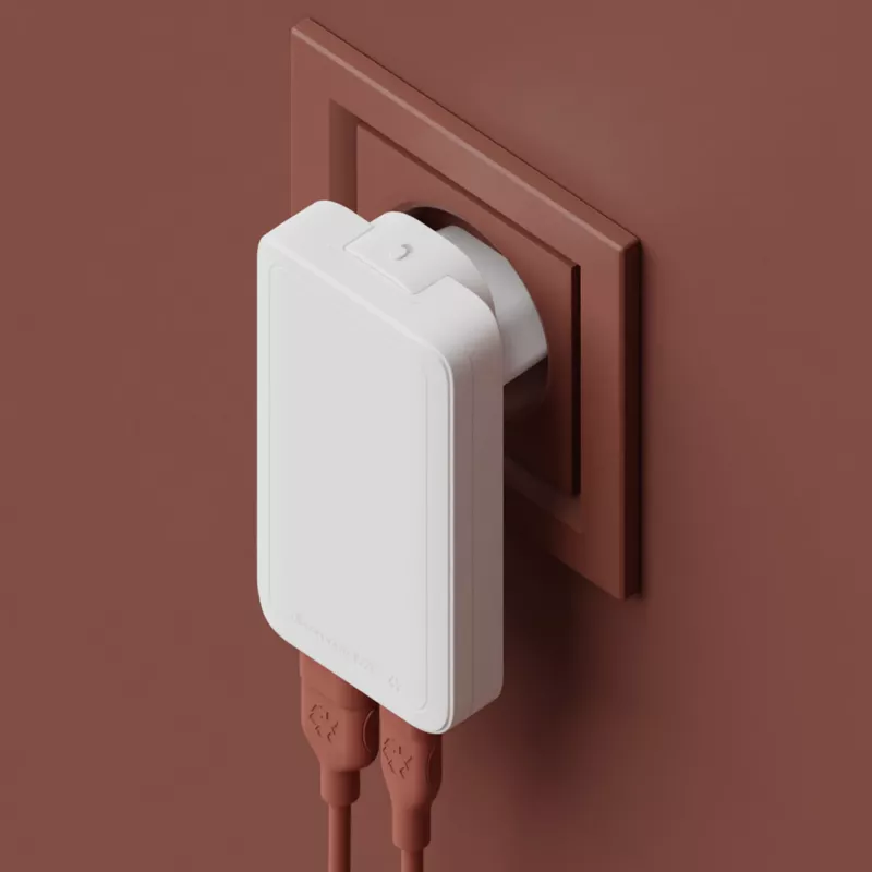 dbramante1928 Pro - EU/US plonas įkroviklis - USB-C 65W+USB-A 30W - balta