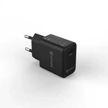 eSTUFF ES635029-BULK USB-C įkroviklis ES 20W, juodas