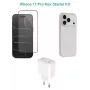 eSTUFF rinkinys iPhone 17 Pro Max (įkroviklis, dėklas, stiklas), ES-KIT-IPH17PROMAX, ruda