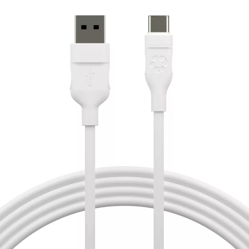 dbramante1928 re-charge Pro CB12ACWH7088 USB-A į USB-C jungiamasis laidas, 1,2 m, USB 2.0, 480 Mbps, 36W, 100 % perdirbtas plastikas, baltas
