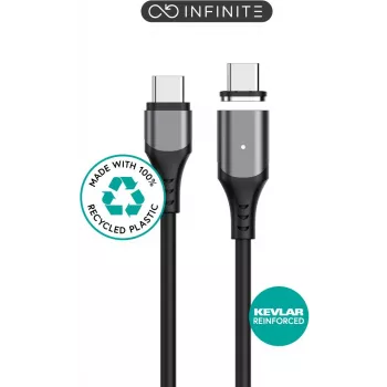 USB-C magnetinis laidas eSTUFF ES604265-BULK 2 m juodas
