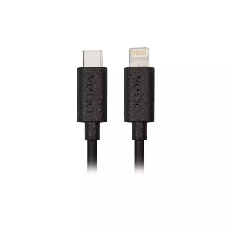Veho USB-C – Lightning kabelis, 1 m, juodas