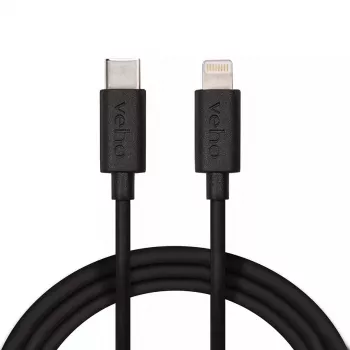 Veho USB-C – Lightning kabelis, 1 m, juodas