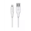 eSTUFF INFINITE ES601170-BULK USB-A ir Lightning laidas, 1 m, MFi sertifikuotas, iš 100 % perdirbto plastiko, baltas