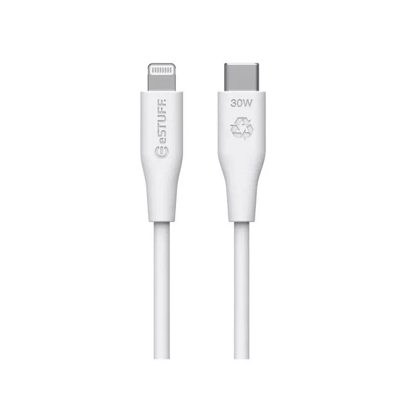 Lightning laidas eSTUFF ES602170-BULK 1m baltas USB C 2.4A