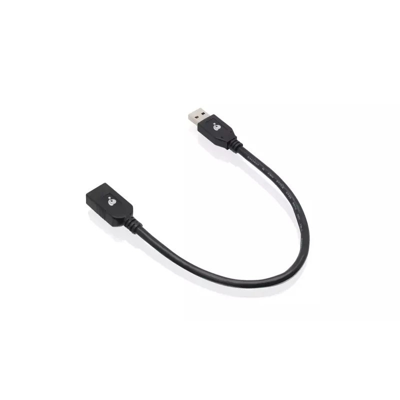IOGEAR G2LU3AMF USB A prailginimo kabelis USB 3.2 Gen 1 0,3 m juodas