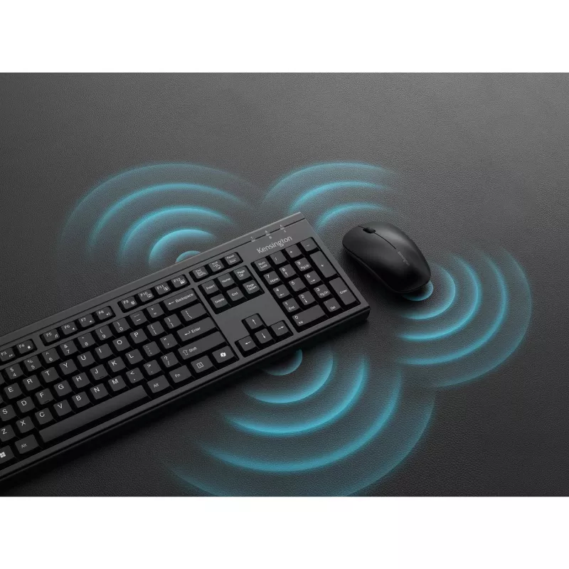 Belaidis klaviatūros rinkinys Kensington K75560PN pilno dydžio QWERTY juoda