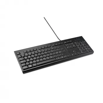 Kensington KB100 EQ laidinė pilno dydžio klaviatūra USB membrana QWERTY juoda