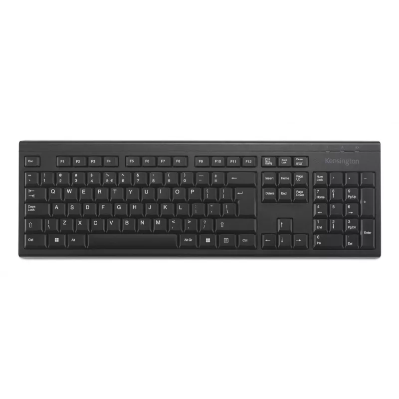 Kensington KB150 EQ belaidė klaviatūra, pilno dydžio, 105 klavišų, juoda