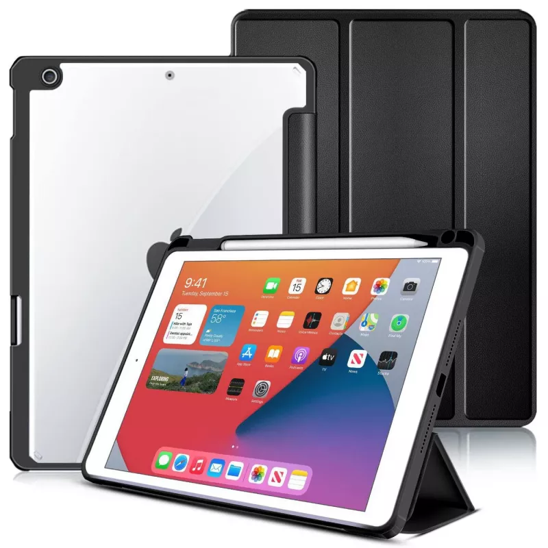eSTUFF ES68200001-BULK dėklas planšetiniam kompiuteriui 25,9 cm (10,2 colio) Folio Juoda, Peršviečiama