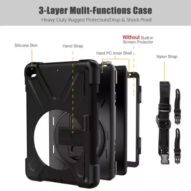 eSTUFF AUSTIN Defender Case iPad Mini 5/4 juoda