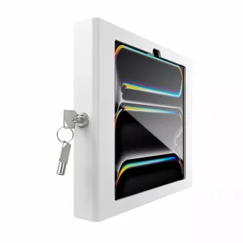 Sieninis užrakinamas dėklas iPad Pro 11 col. – Maclocks Compulocks Apex, skirtas M4 ir M5, baltas, su 2 raktais