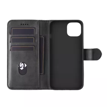 eSTUFF ES67110002-BULK dėklas su pinigine iPhone 12 juodas
