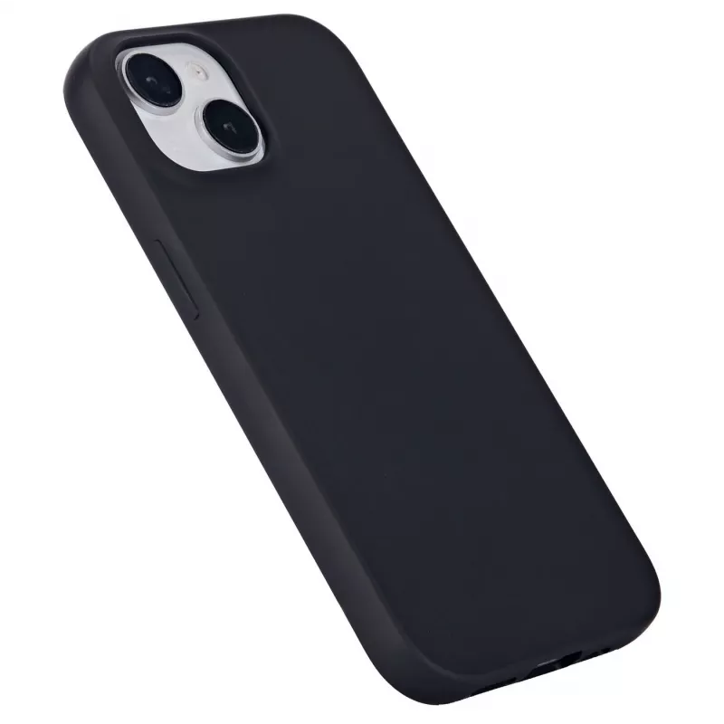 eSTUFF Infinite Vienna ES67101025-BULK galinis dangtelis mobiliajam telefonui Apple iPhone 15, suderinamas su MagSafe, TPU, juodas