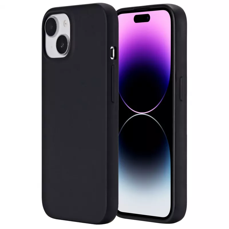 eSTUFF Infinite Vienna ES67101025-BULK galinis dangtelis mobiliajam telefonui Apple iPhone 15, suderinamas su MagSafe, TPU, juodas
