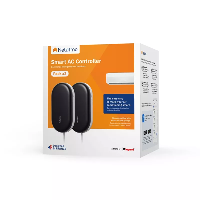 Netatmo Smart AC Controller juodas baltas metalas plastikas