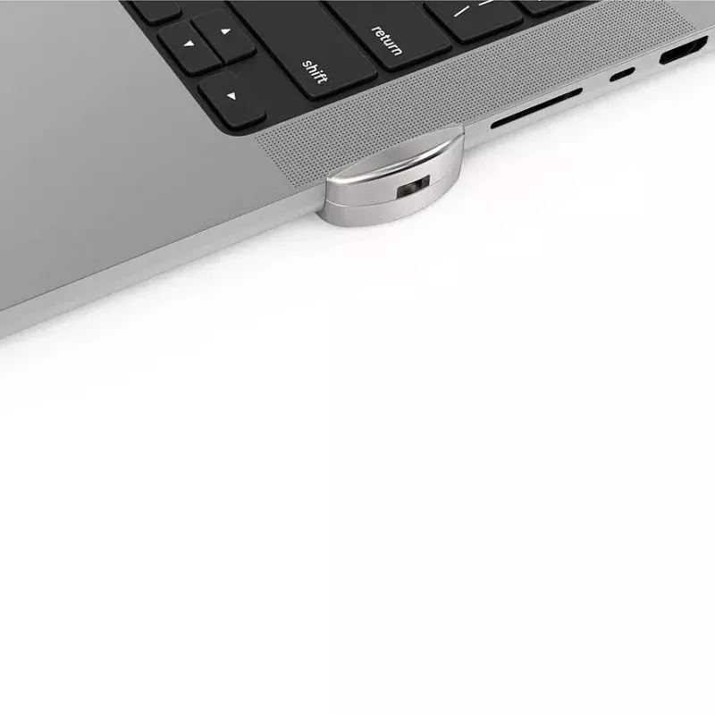 Compulocks Ledge Lock adapteris, skirtas MacBook Pro 14 col. M1 M2 M3, sidabrinis