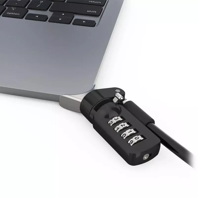 Compulocks Ledge MacBook Air 13 inch M2/M3 apsauginis adapteris su kombinaciniu užraktu, sidabrinis