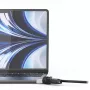 Compulocks Ledge MacBook Air 13 inch M2/M3 apsauginis adapteris su kombinaciniu užraktu, sidabrinis